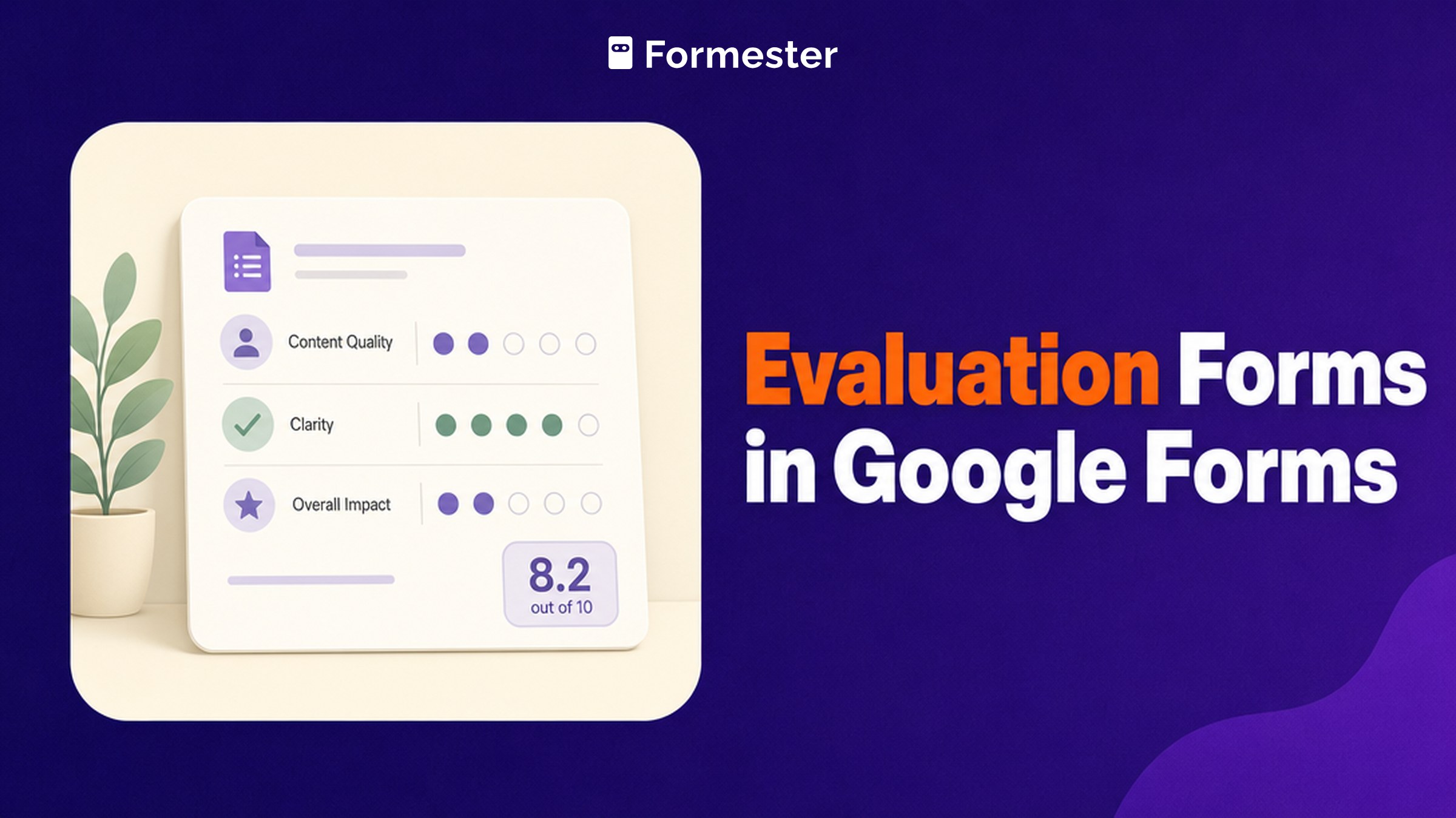 Cover art for a guide to building evaluation forms in Google Forms