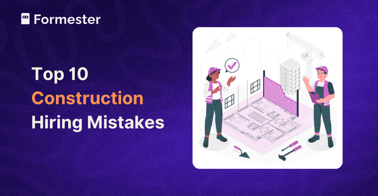a blog post cover on construction hiring mistakes