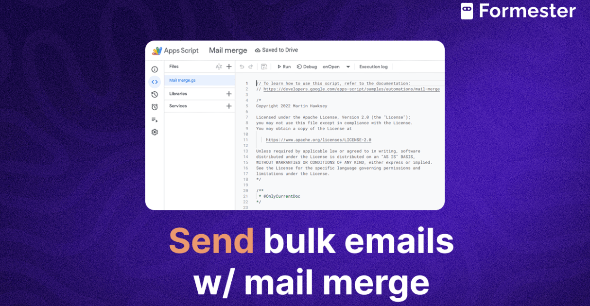 a blog post cover about how to mail merge in google sheets