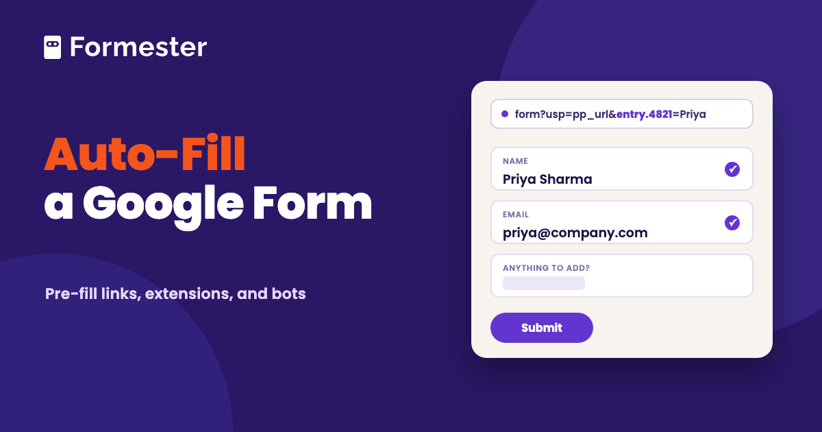 Cover art for a guide to auto-filling Google Forms with pre-fill links and extensions