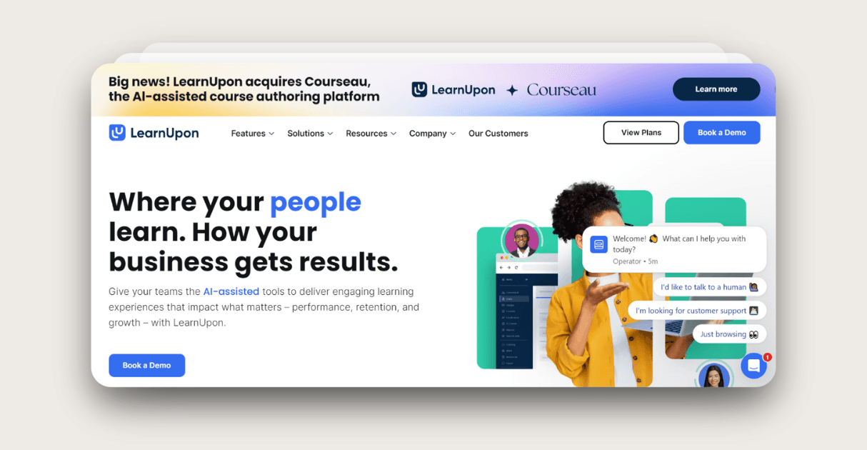 a screenshot of learnupon