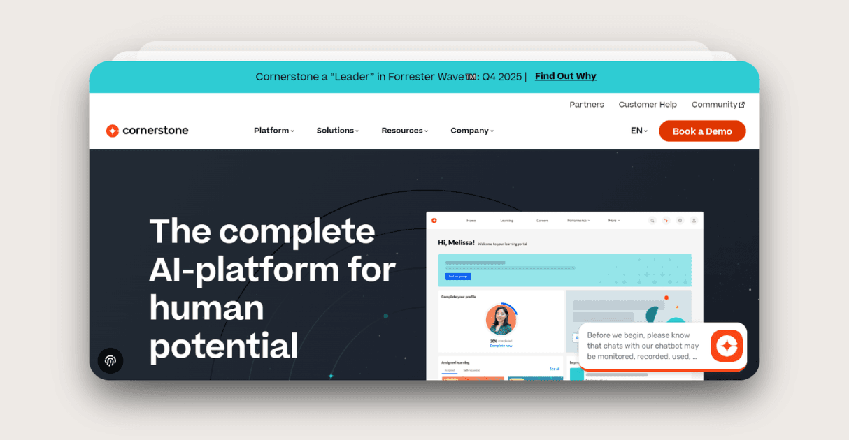 a screenshot of cornerstone