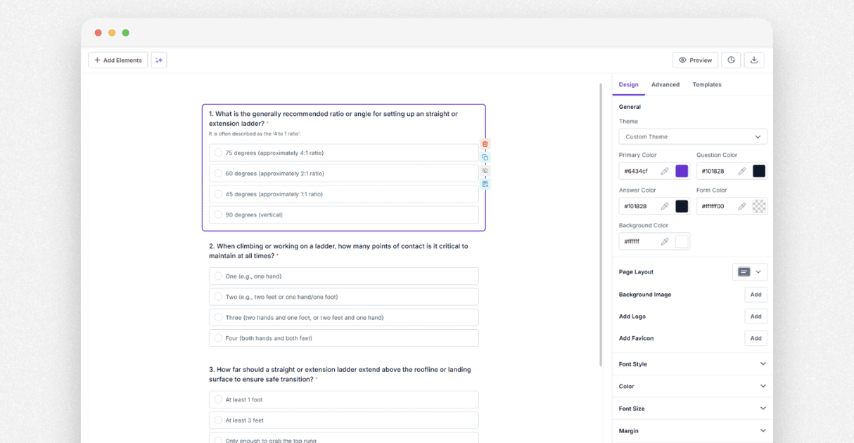 a screenshot of online assessment