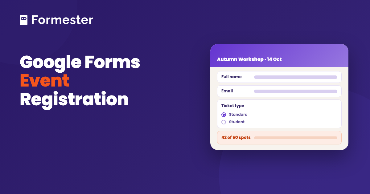 Cover art for a guide to event registration with Google Forms