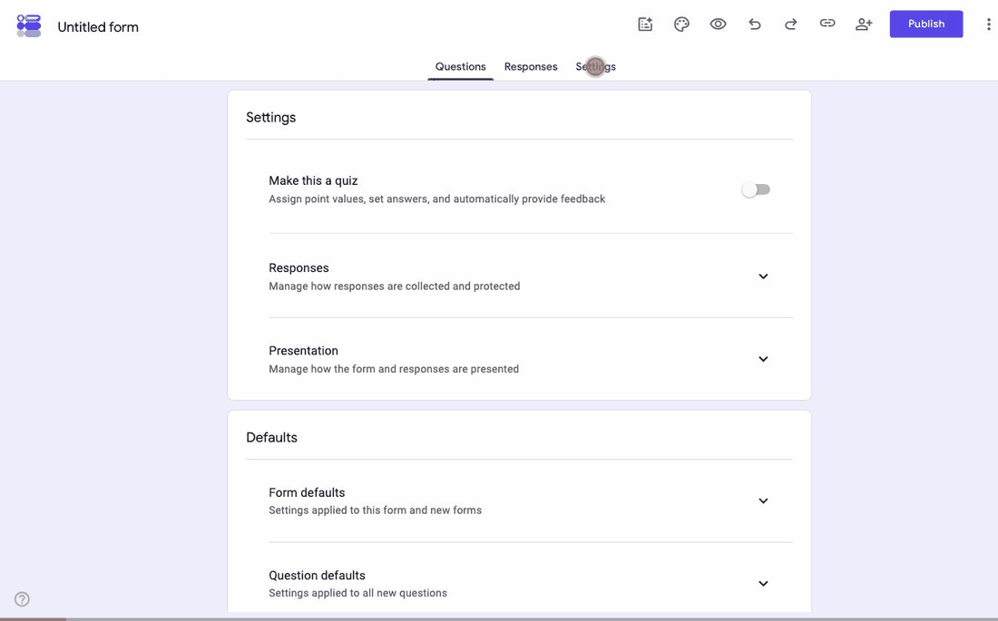 Adding a payment link to a Google Form confirmation message: Settings, then Presentation, then Edit next to the confirmation message, then Save
