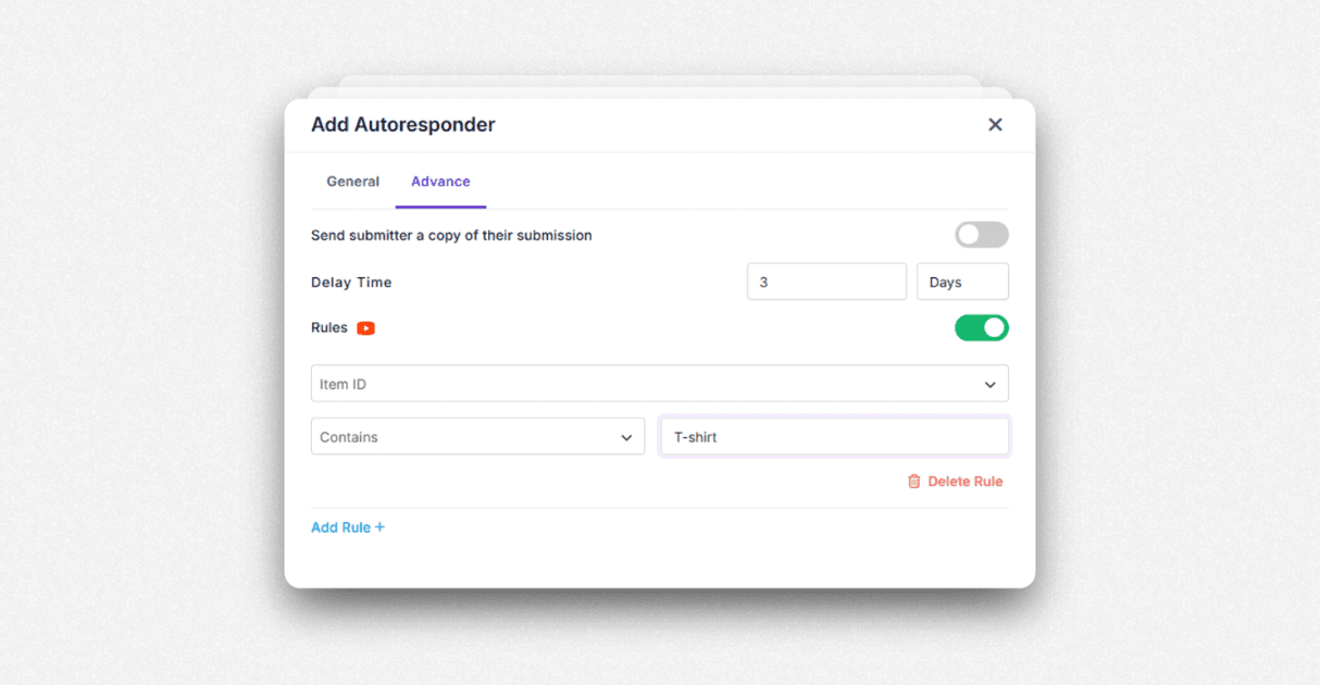 a screenshot of formester's email autoresponder