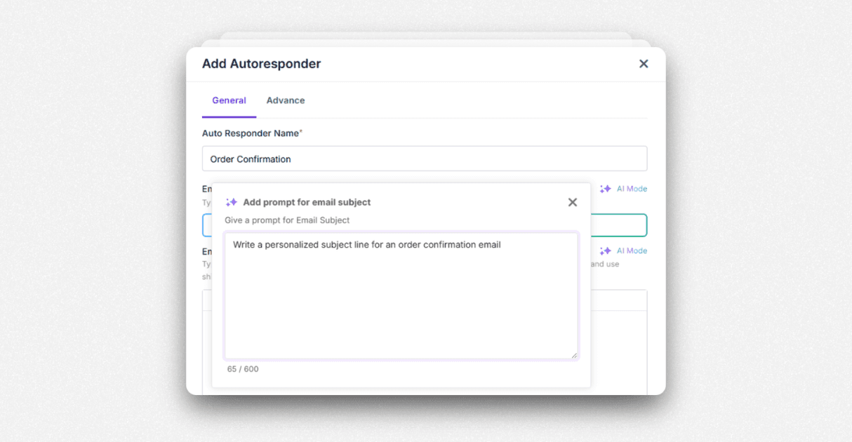 a screenshot of formester's email autoresponder