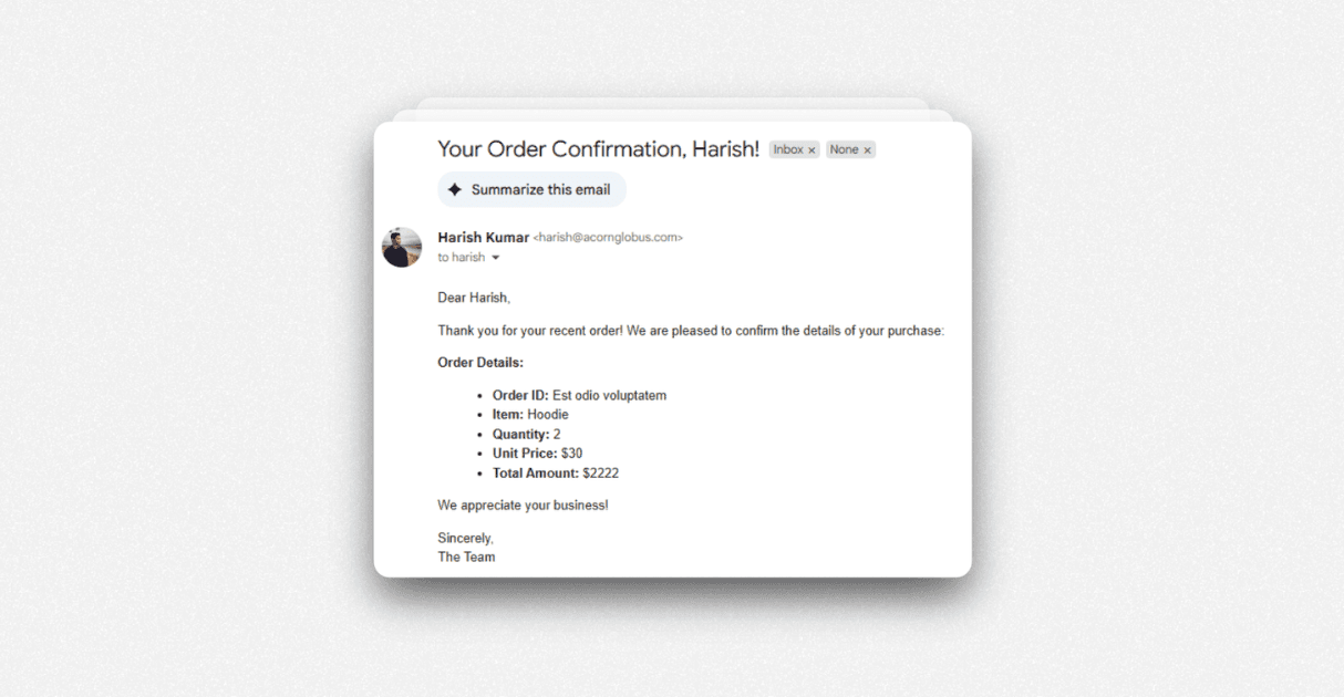 a screenshot of gmail inbox