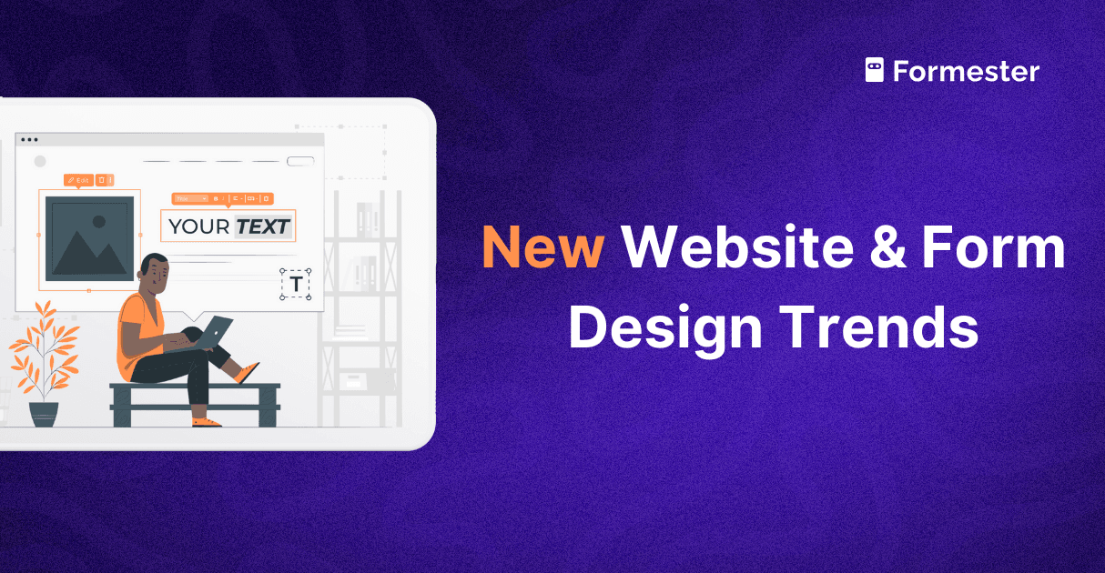 a blog post cover about latest website and form design trends