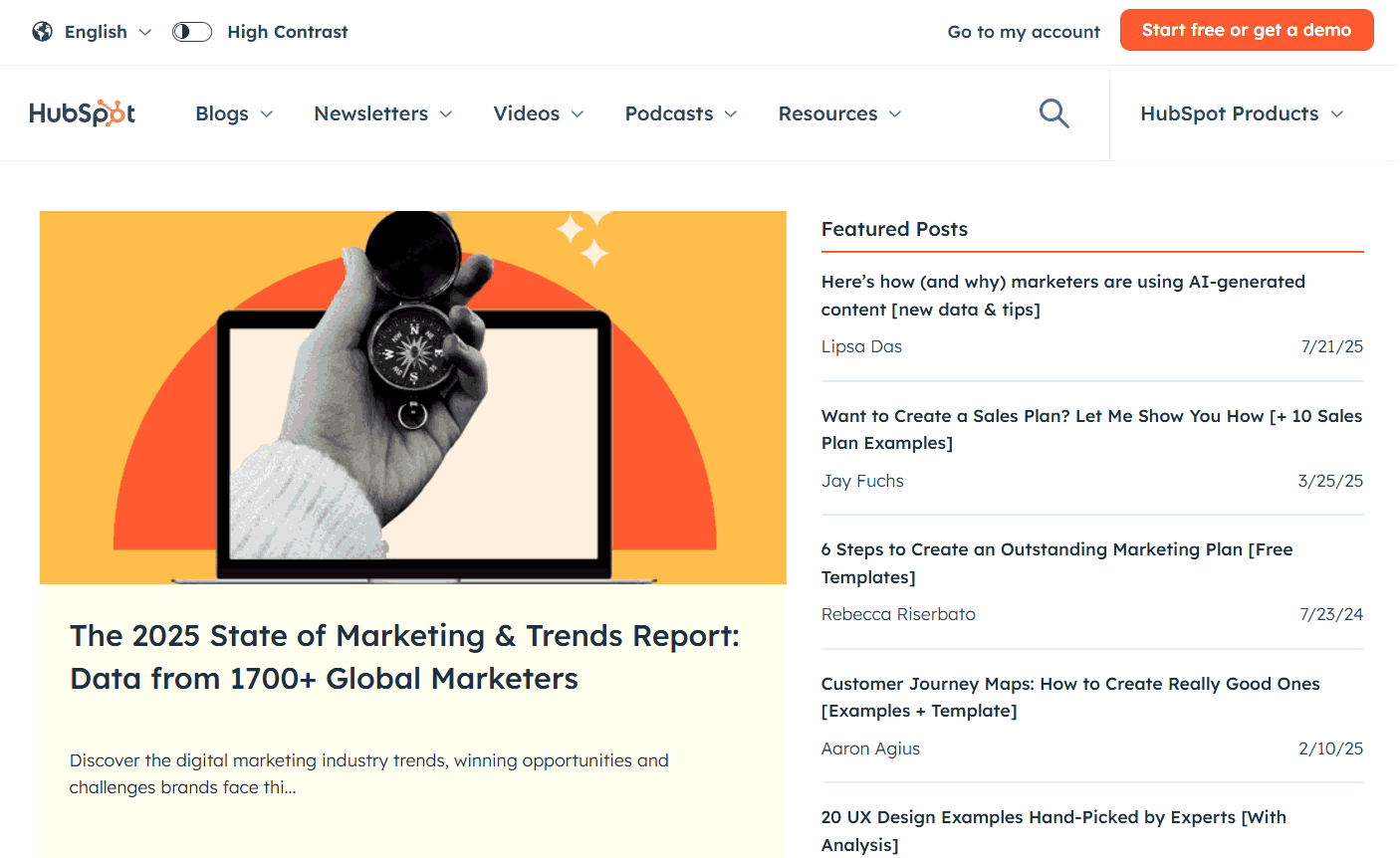 Hubspot Accessibility Website