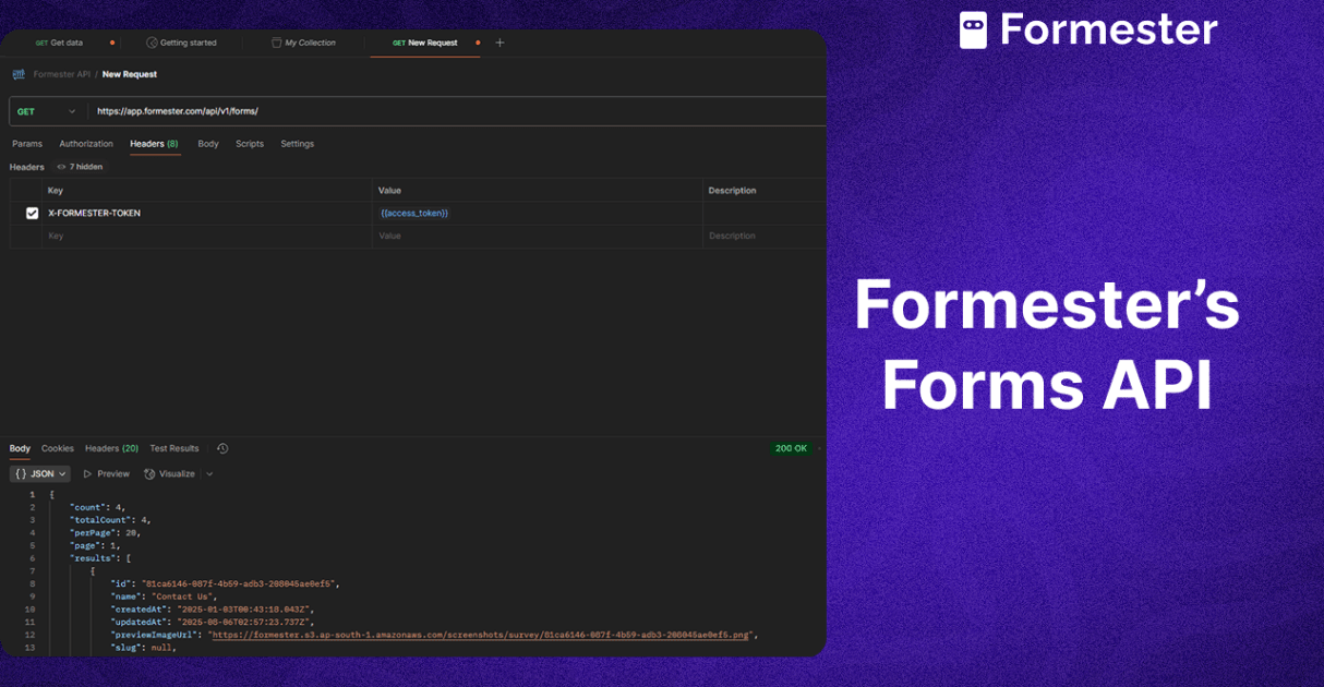 a blog post cover about how to use formester's forms api