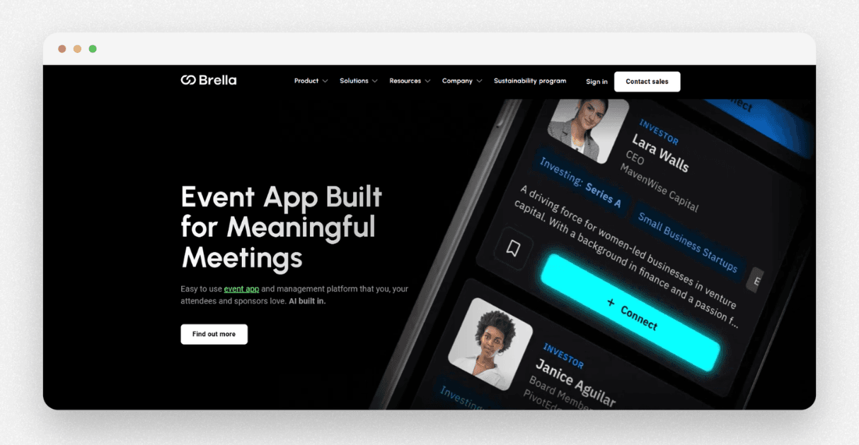 a screenshot of brella