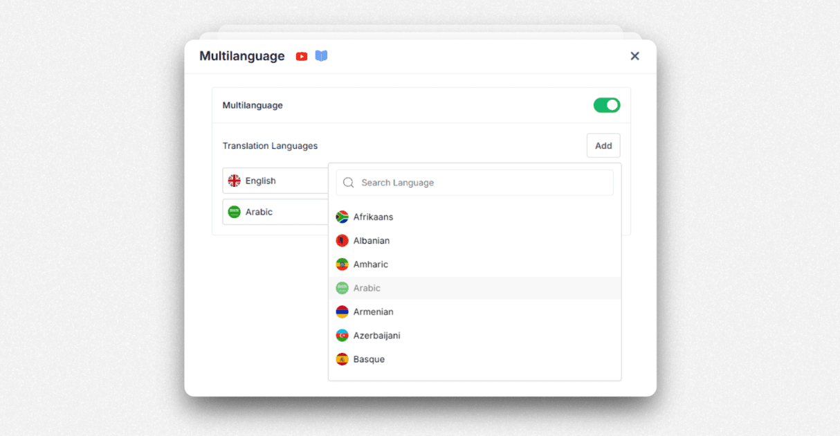 a screenshot of formester's ai powere multi lingual form translation