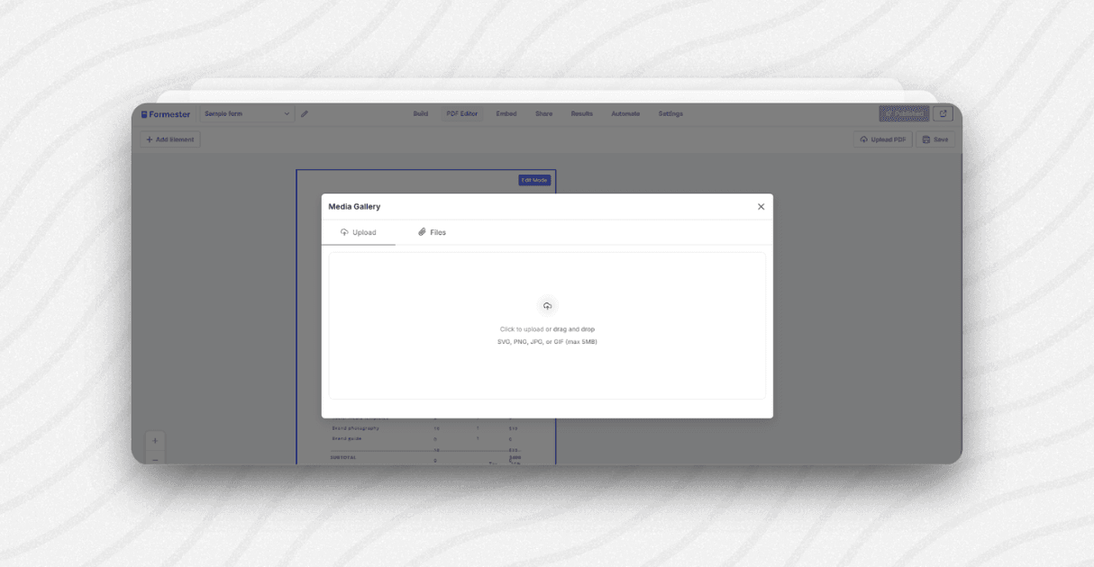 a screenshot of formester's pdf editor