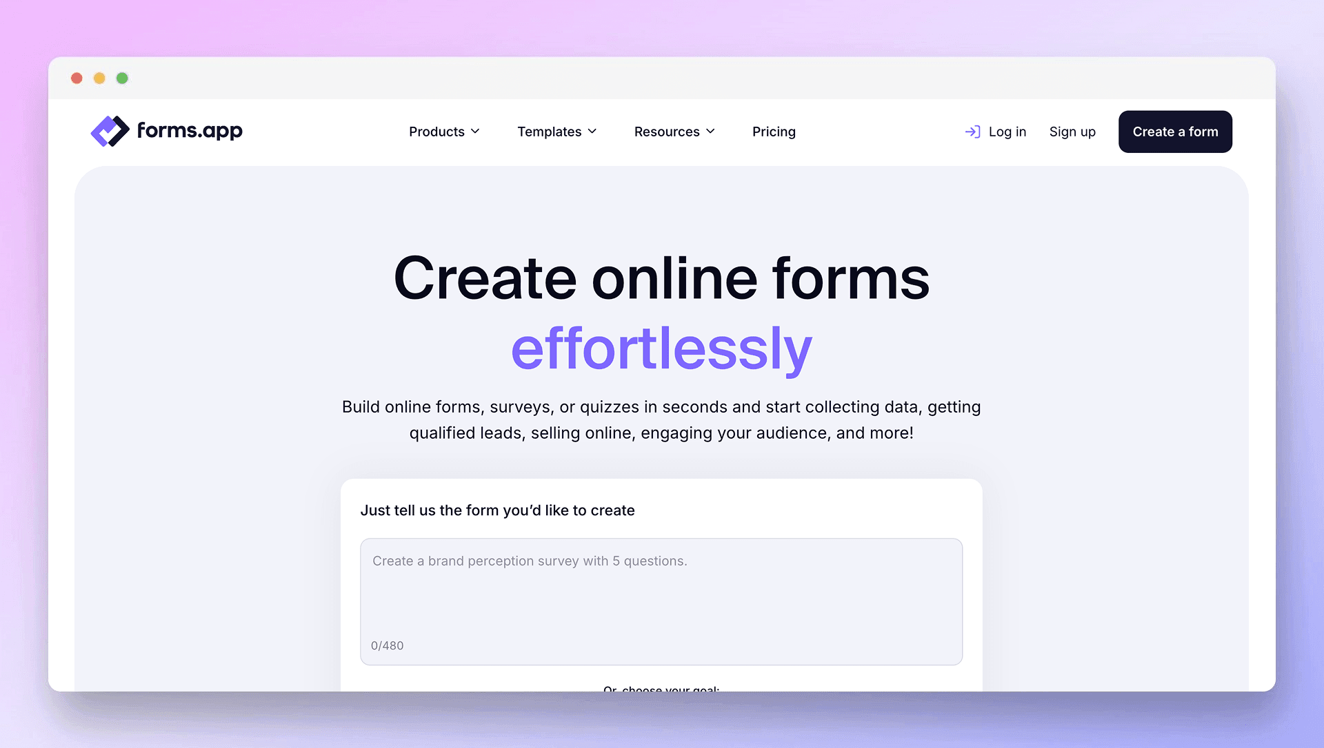 a screenshot of forms.app