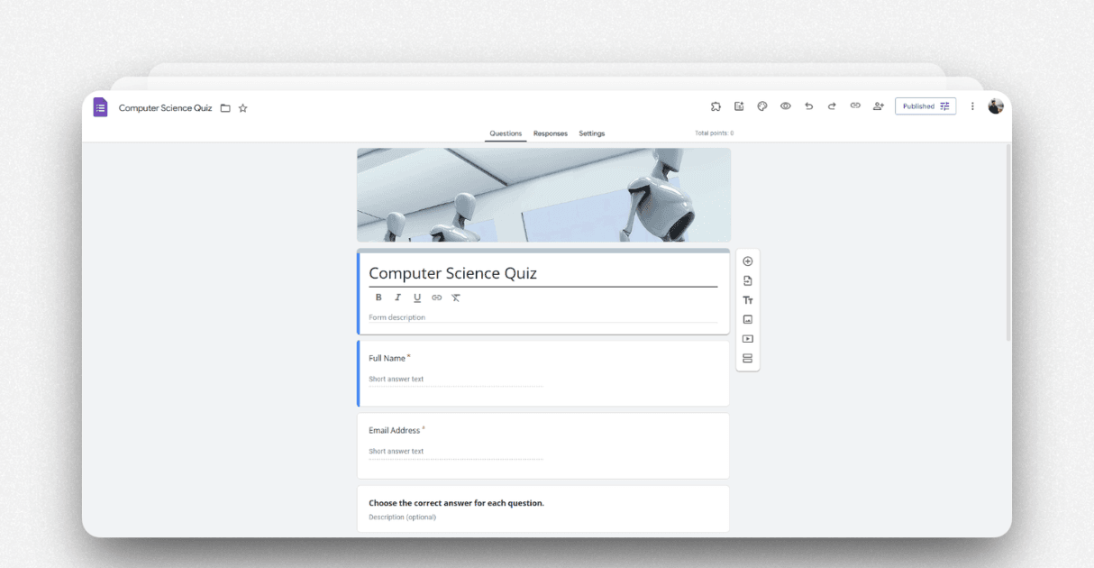 a screenshot of google forms