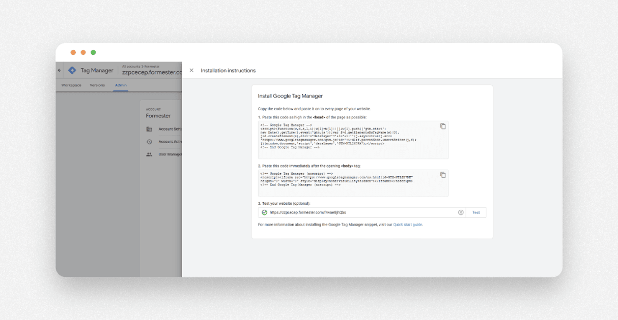 a screenshot of google tag manager