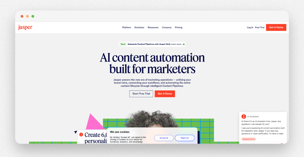 a screenshot of jasper