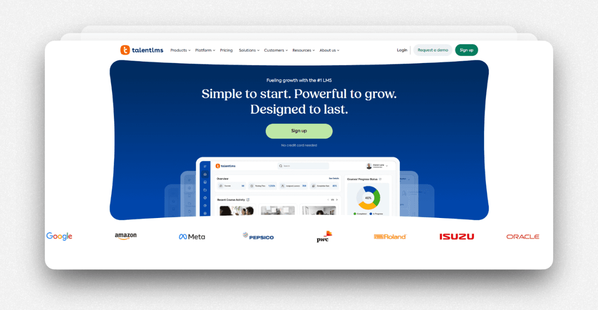 a screenshot of talentlms