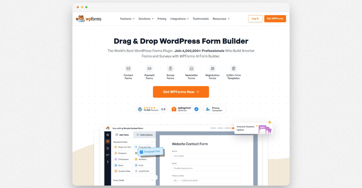 a screenshot of wpforms