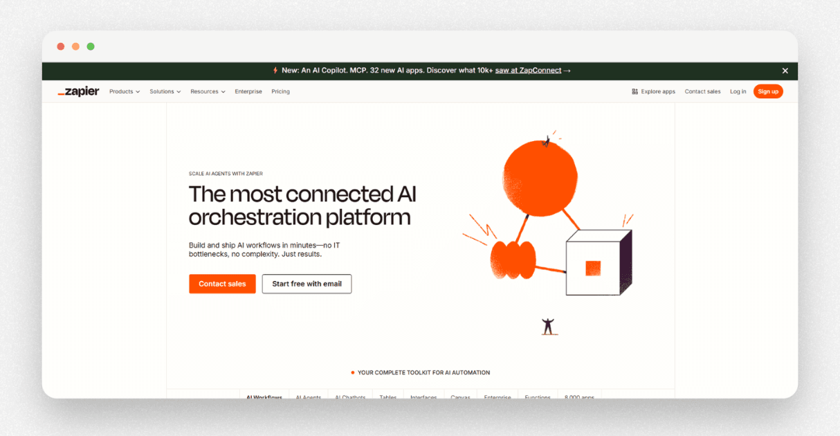 a screenshot of zapier