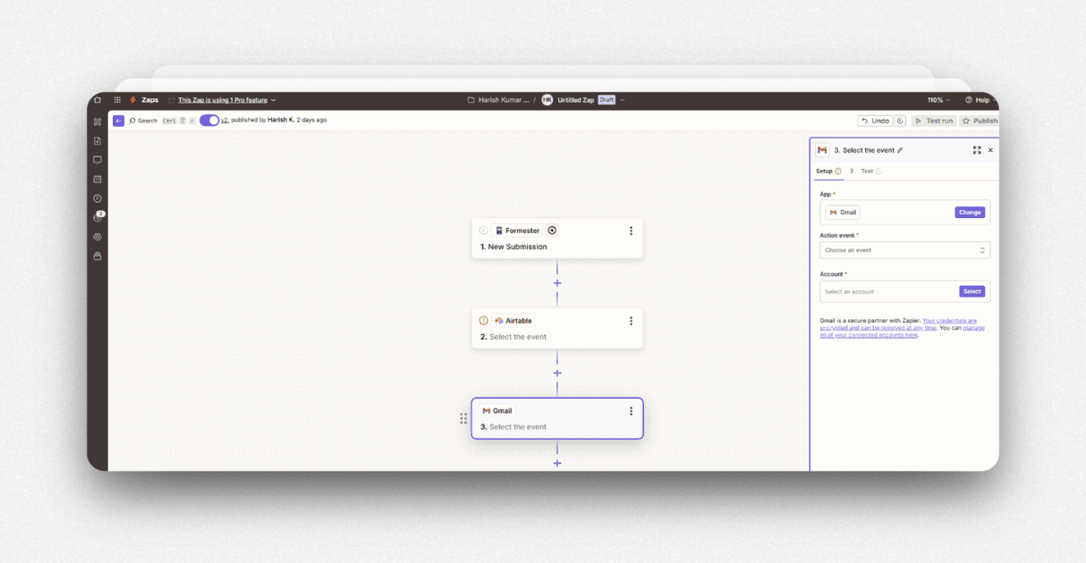 a screenshot of zapier