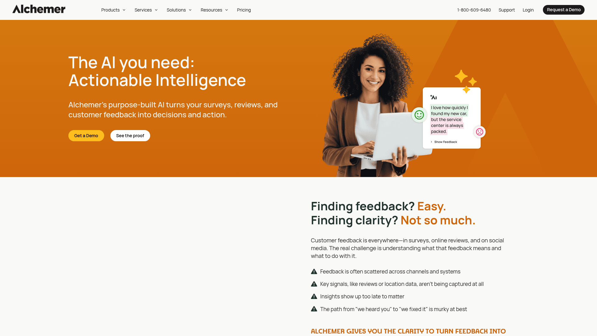 Alchemer homepage screenshot