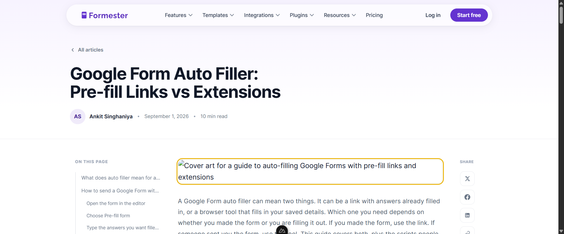 Auto-filler page cover image broken
