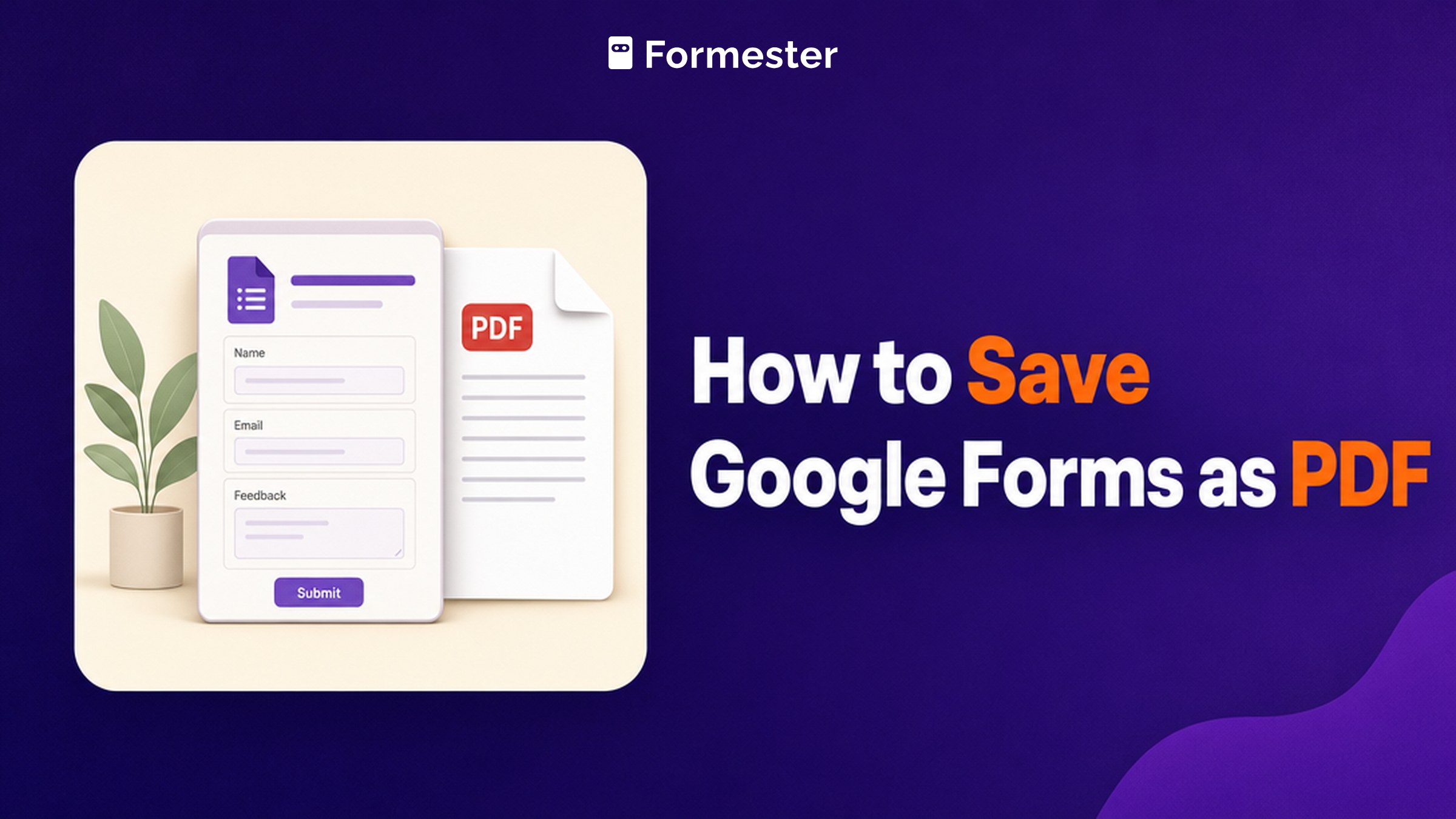 Cover art for a guide to saving a Google Form as PDF