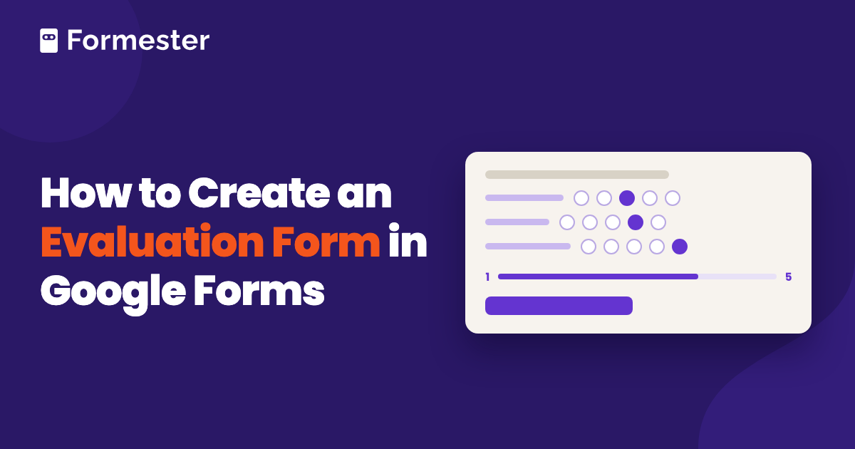 Creating an evaluation form in Google Forms