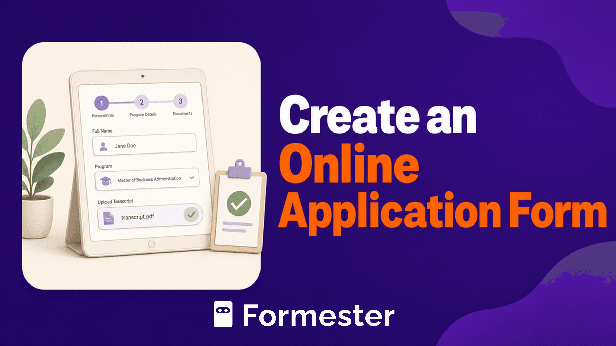 Cover image: how to create an online application form on Formester