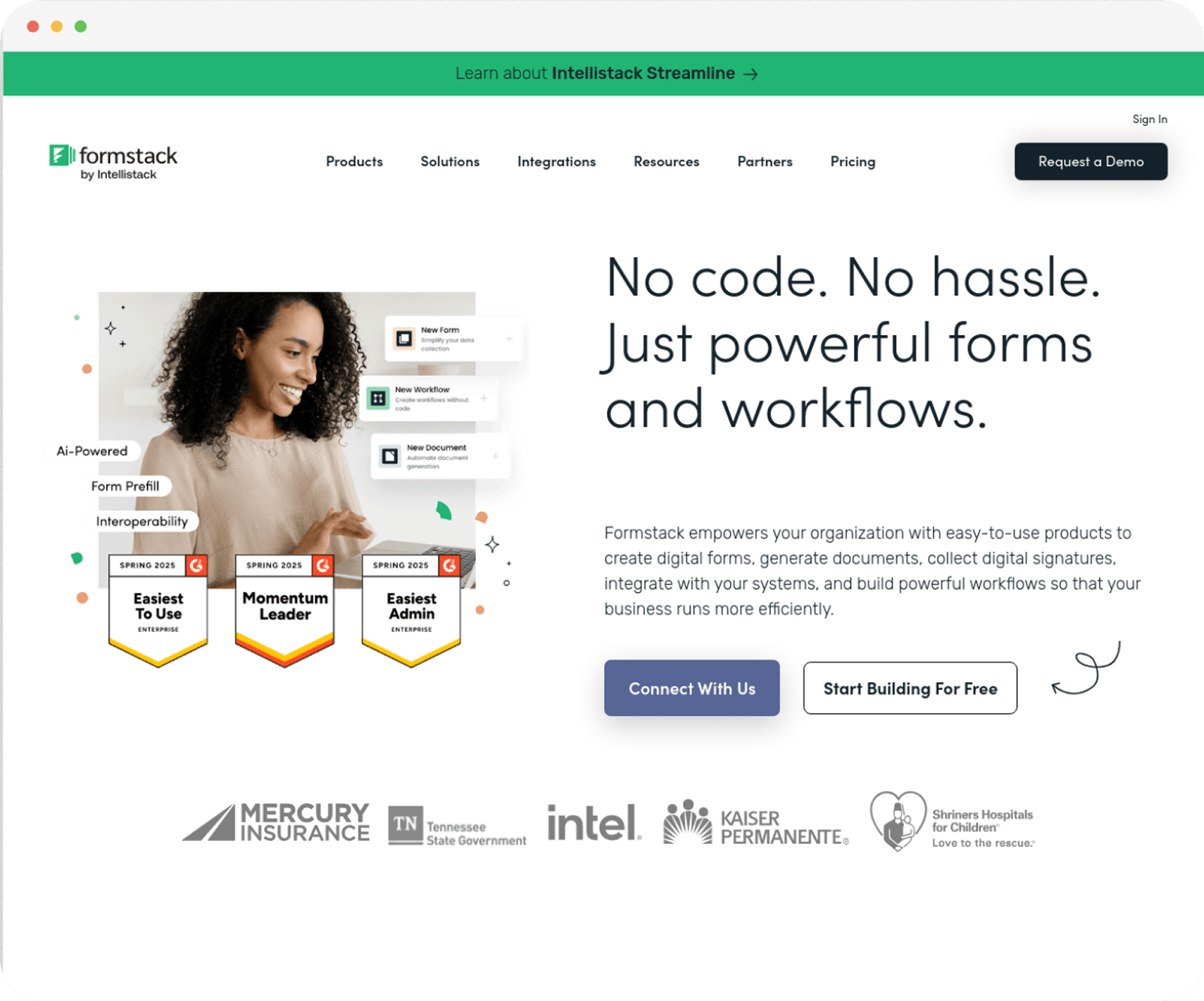 a screenshot of formstack