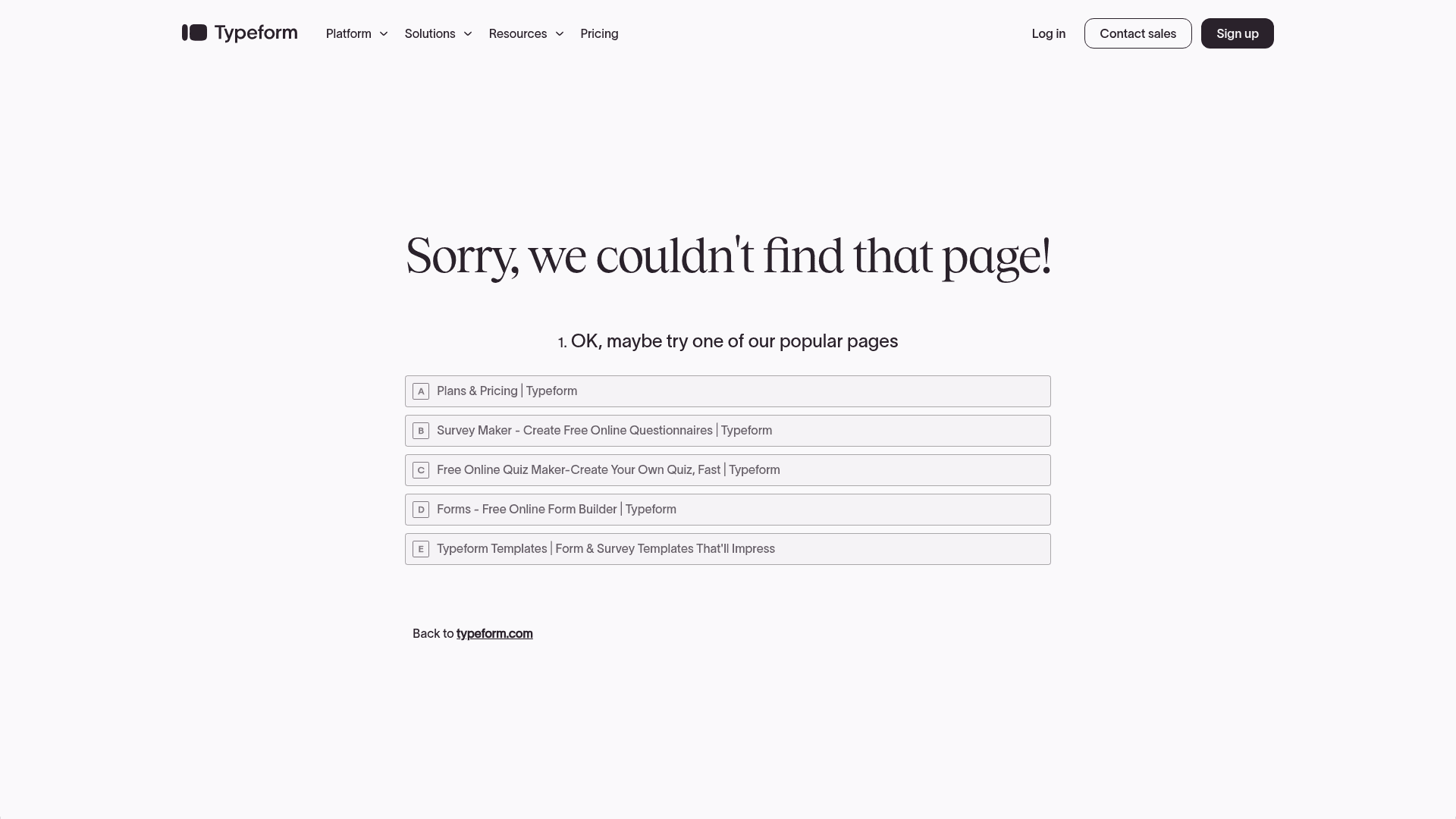 Typeform AI screenshot
