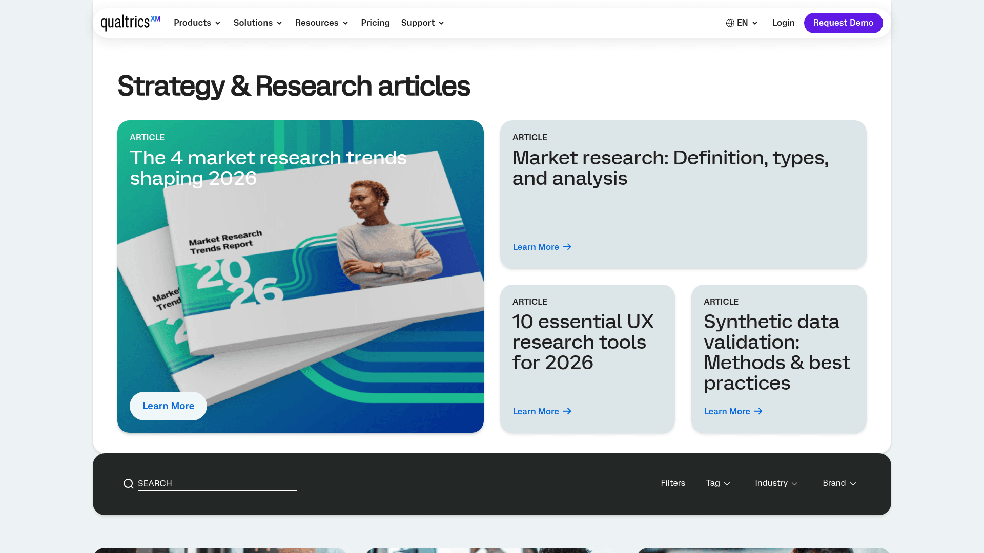 Qualtrics research suite screenshot