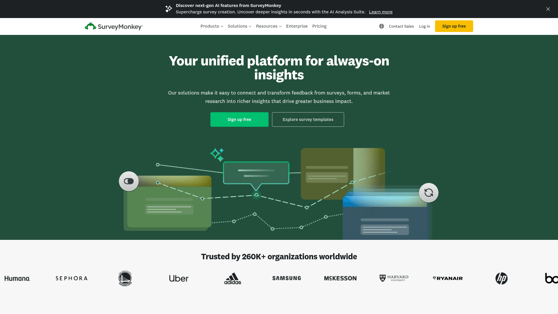 SurveyMonkey product tour screenshot