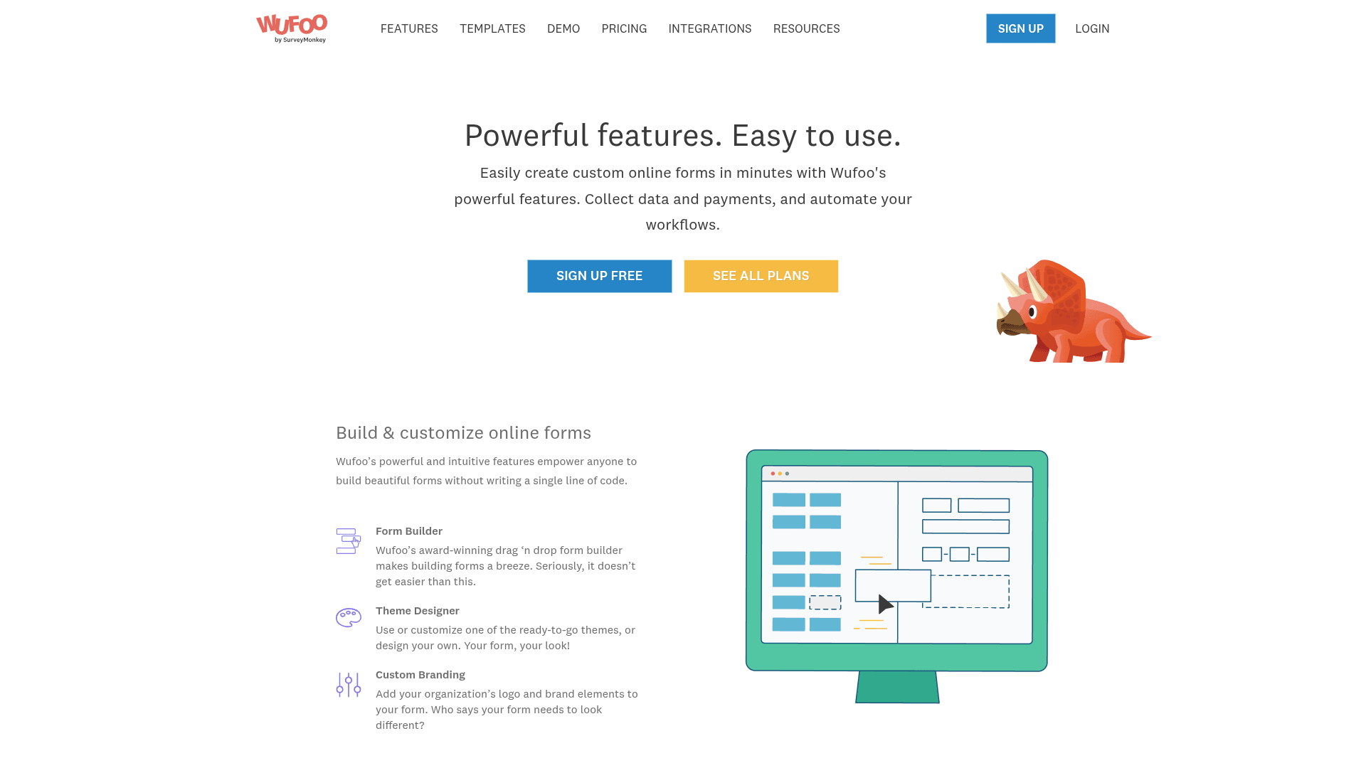 Wufoo product tour screenshot